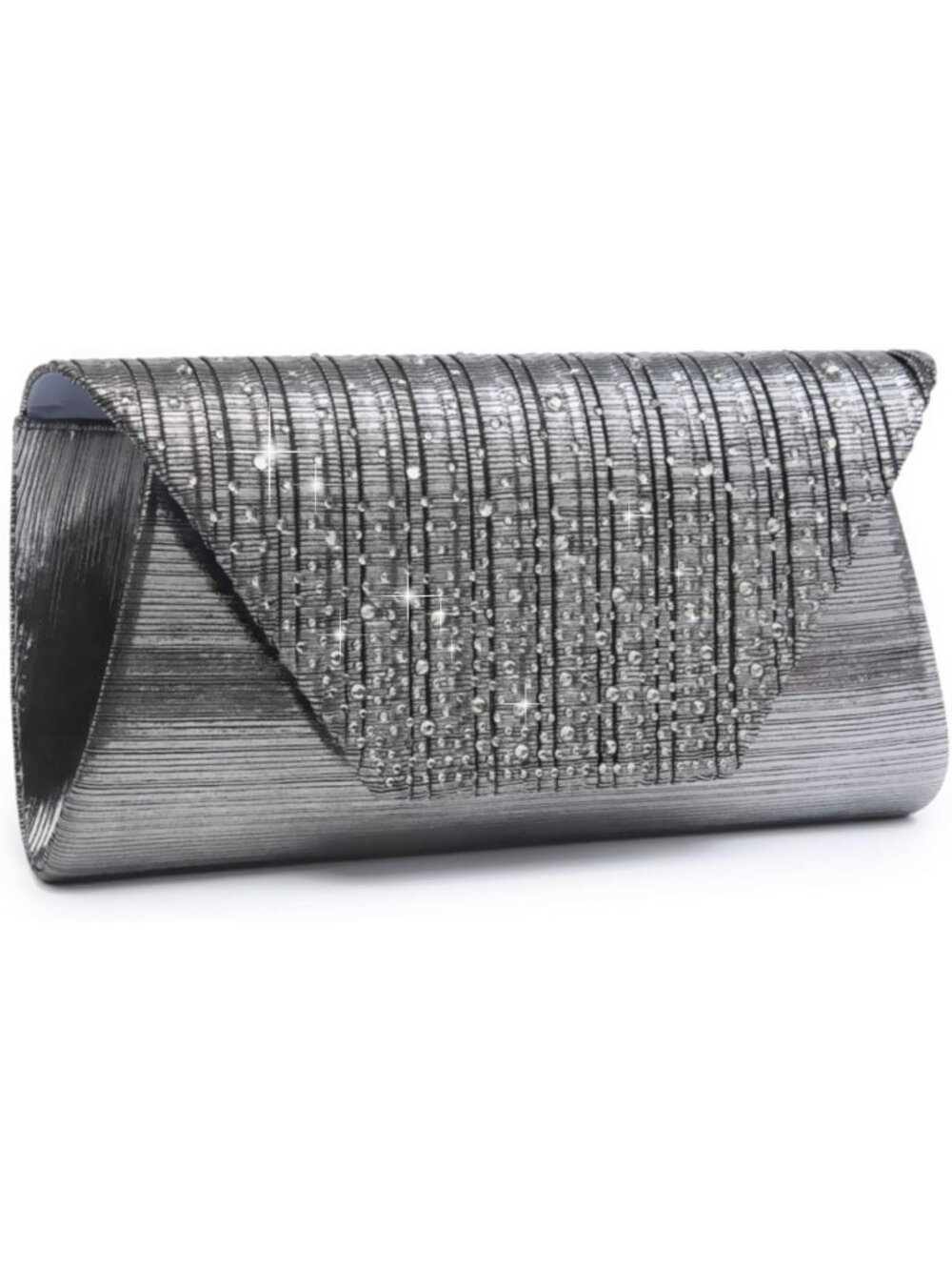 〽️ Women's Grey Evening Clutch Purse Wedding Party Cocktail Formal Bag